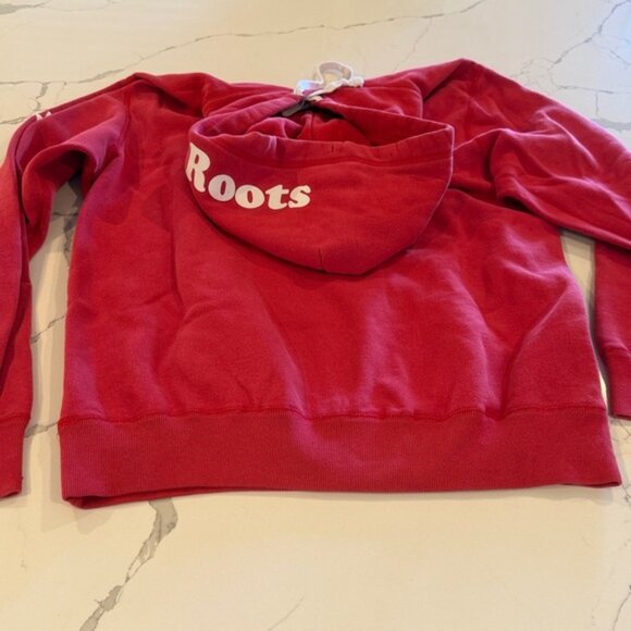 Roots Canada Red Hoodie with Beaver Logo - Picture 10 of 12